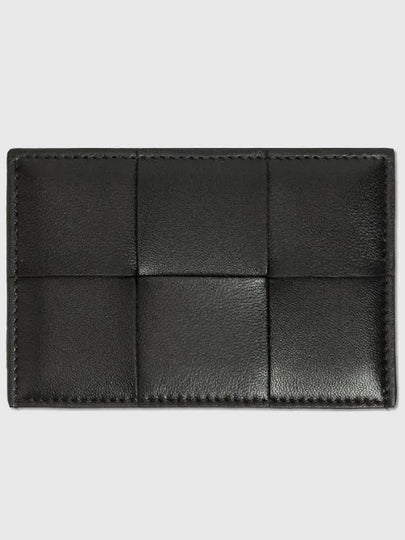 Intrecciato Leather Card Wallet Black - BOTTEGA VENETA - BALAAN 2