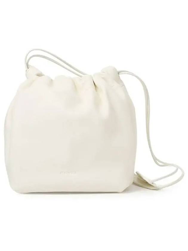 Dumpling Drawstring Calf Leather Mini Bag White - JIL SANDER - BALAAN 2