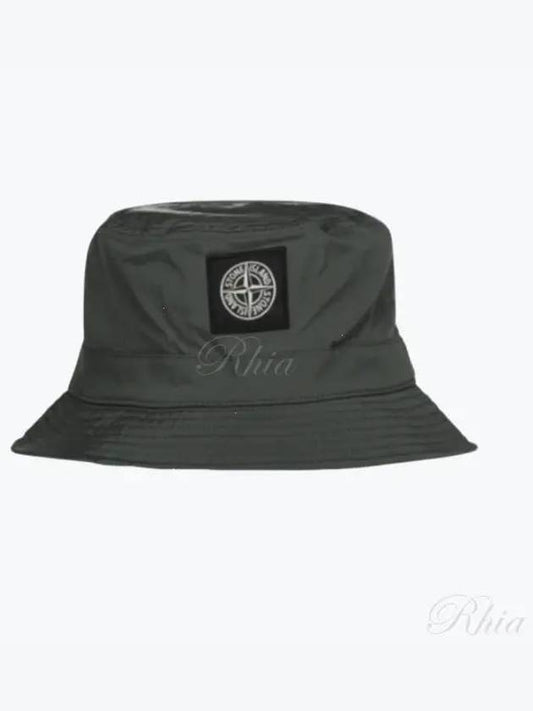 Econyl Regenerated Nylon Bucket Hat Musk Green - STONE ISLAND - BALAAN 2