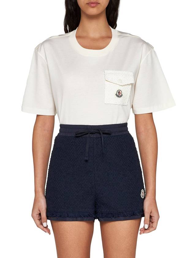 Logo patch cotton shorts - MONCLER - BALAAN 2