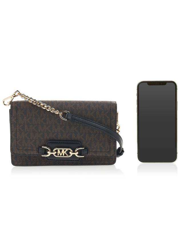 Heather Extra Small Logo Canvas Cross Bag Brown - MICHAEL KORS - BALAAN 7