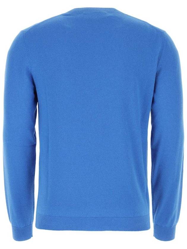 Men's Horsebit Crew Neck Cashmere Knit Top Blue - GUCCI - BALAAN 3