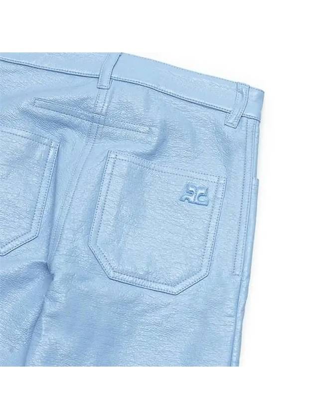 Cotton Blend Straight Pants Blue - COURREGES - BALAAN 7