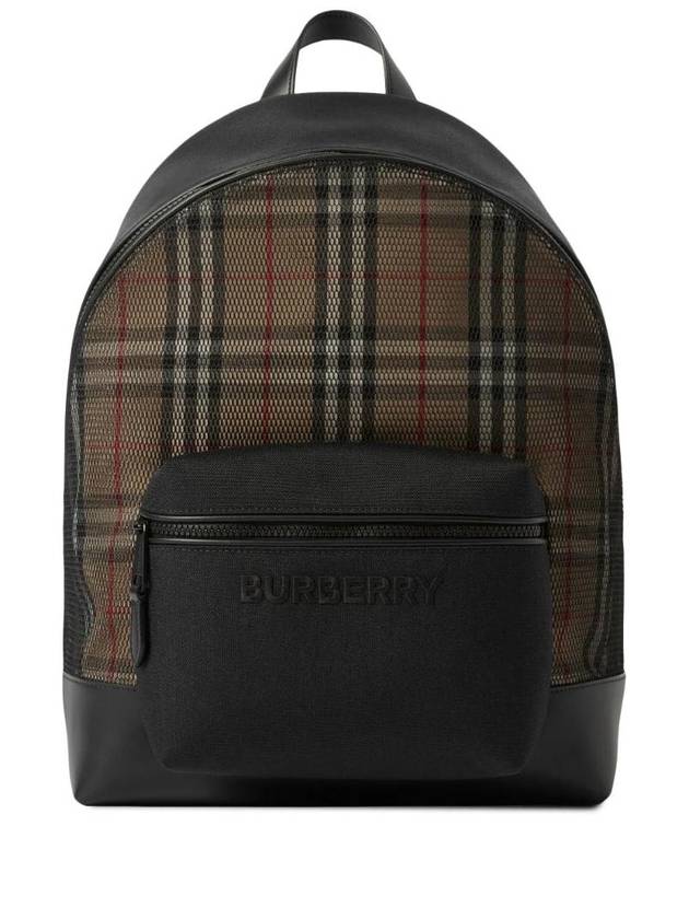 Check Layered Logo Mesh Backpack Archive Beige - BURBERRY - BALAAN 1