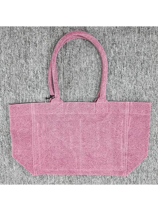 Yenky Zipper Logo Washed Cotton Tote Bag Pink - ISABEL MARANT - BALAAN 4