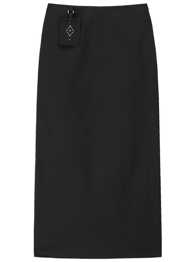 Pocket Maxi Skirt BLACK - CLUT STUDIO - BALAAN 1