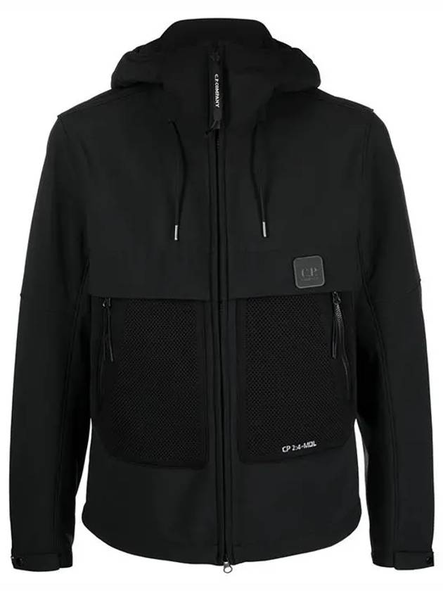 Men's Metropolis Shell Hooded Jacket Black - CP COMPANY - BALAAN 3