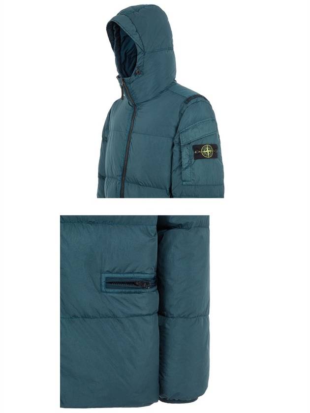 Men's Wappen Patch Crinkle Wraps Padding Dark Green - STONE ISLAND - BALAAN 6