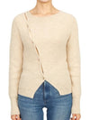 La Maille Pau Asymmetric Cardigan Light Beige - JACQUEMUS - BALAAN 2