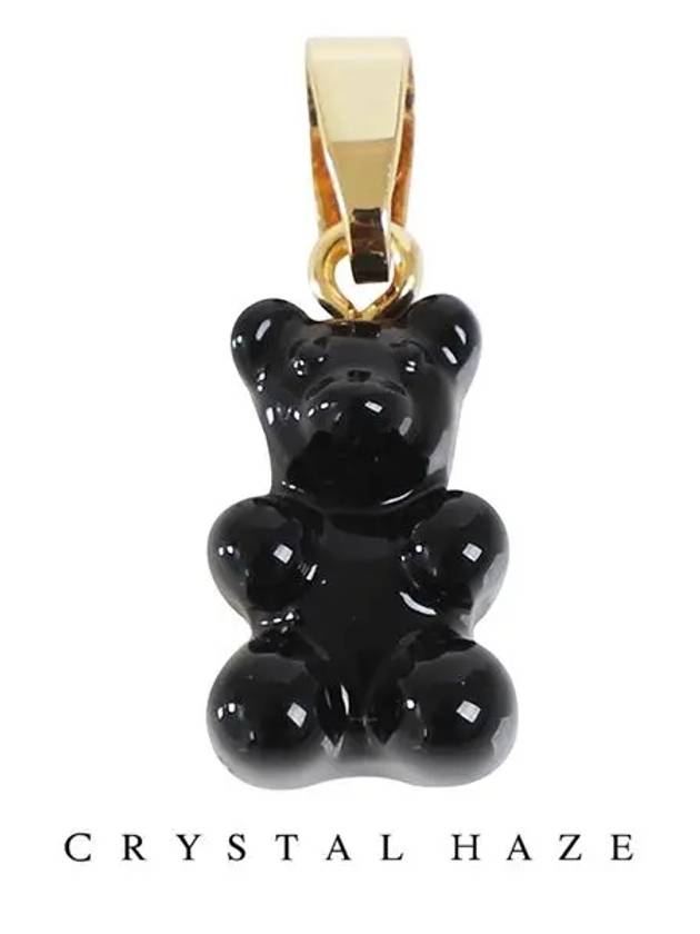 Nostalgia Bear Classic Connector Pendant Black - CRYSTAL HAZE - BALAAN 3