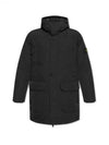 Polyester Micro Twill Long Down Parka Black - STONE ISLAND - BALAAN 2