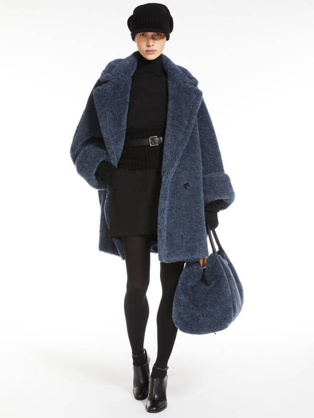 Women's Ted Girl Shearling Coat Blue - MAX MARA - BALAAN 4