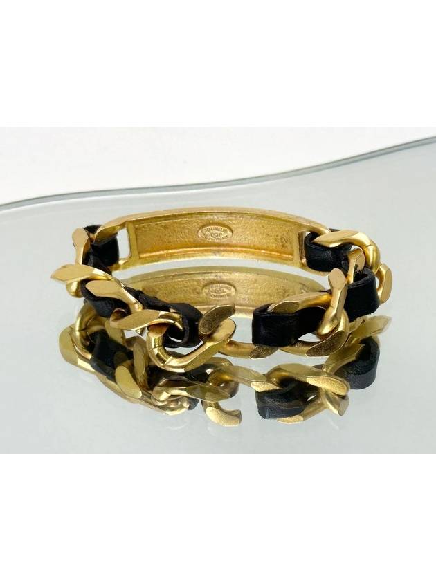 Initial Black Gold Chain Bracelet 4VCHA19600 - CHANEL - BALAAN 3