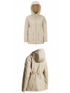 1A00133 549P3 20J LEANDRO logo patch hooded jacket beige women's jacket TJ - MONCLER - BALAAN 4