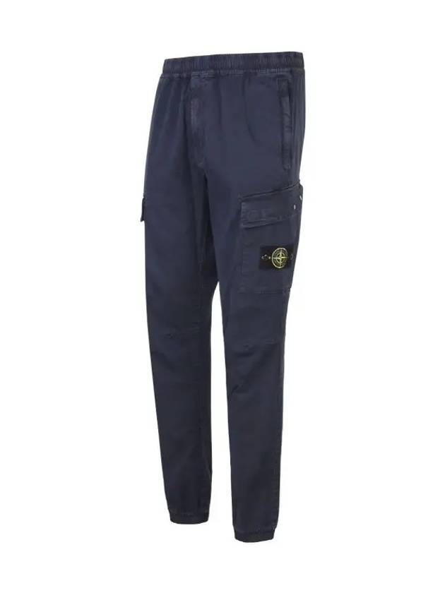 Men's Waffen Patch Cargo Pants Navy - STONE ISLAND - BALAAN.