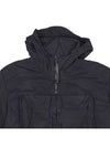 Heavy Poplin Emerized Shirt Hooded Jacket Black - CP COMPANY - BALAAN 4