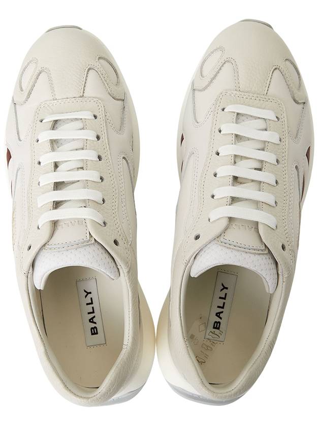 Outline Leather Low-Top Sneakers White - BALLY - BALAAN 3