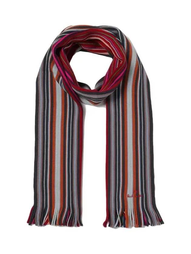 Spectrum Stripe Muffler Burgundy - PAUL SMITH - BALAAN 2