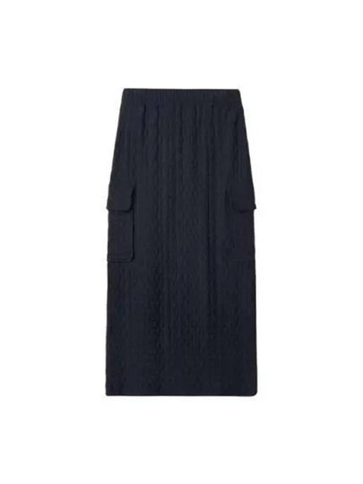 Embossed Logo Cargo H-Line Skirt Dark Navy Blue - SUNNEI - BALAAN 2