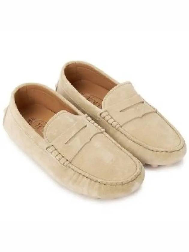 Gommino Bubble Suede Driving Shoes Beige - TOD'S - BALAAN 2