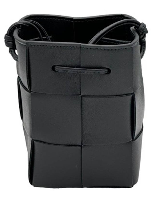 Intrecciato Cassette Small Bucket Bag Black - BOTTEGA VENETA - BALAAN 2