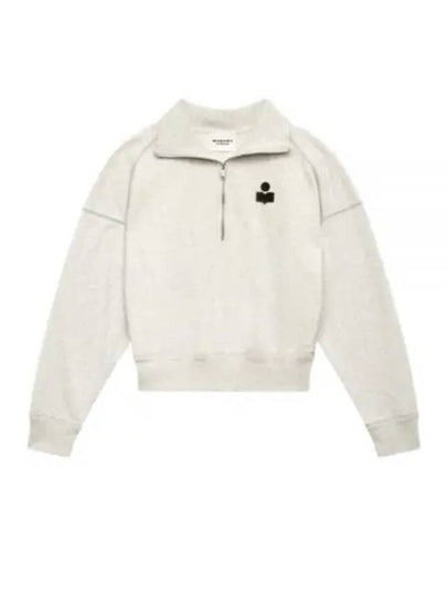 Ross Stand-Up Collar Short Cotton Sweatshirt Ecru - ISABEL MARANT - BALAAN 2