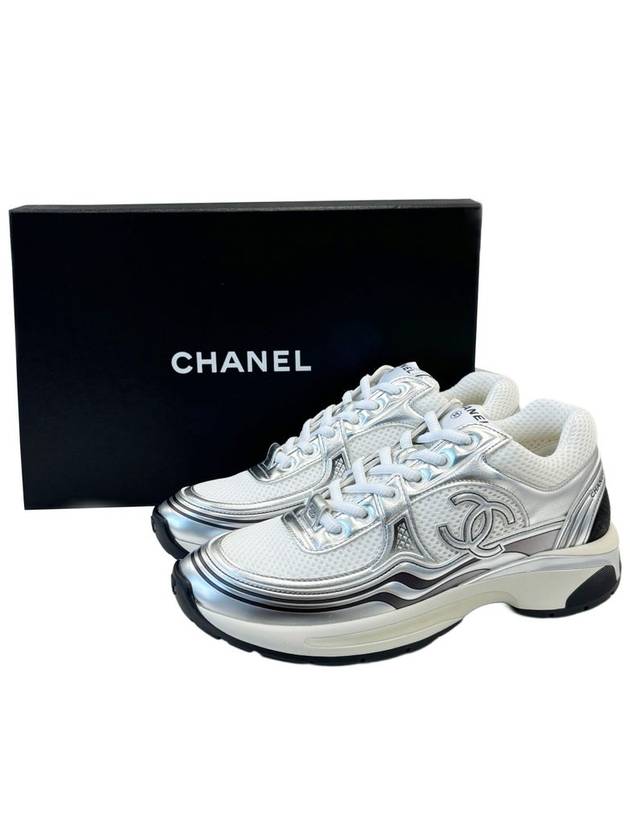 CC Logo Shasix Women s Sneakers Silver G39792 - CHANEL - BALAAN 1