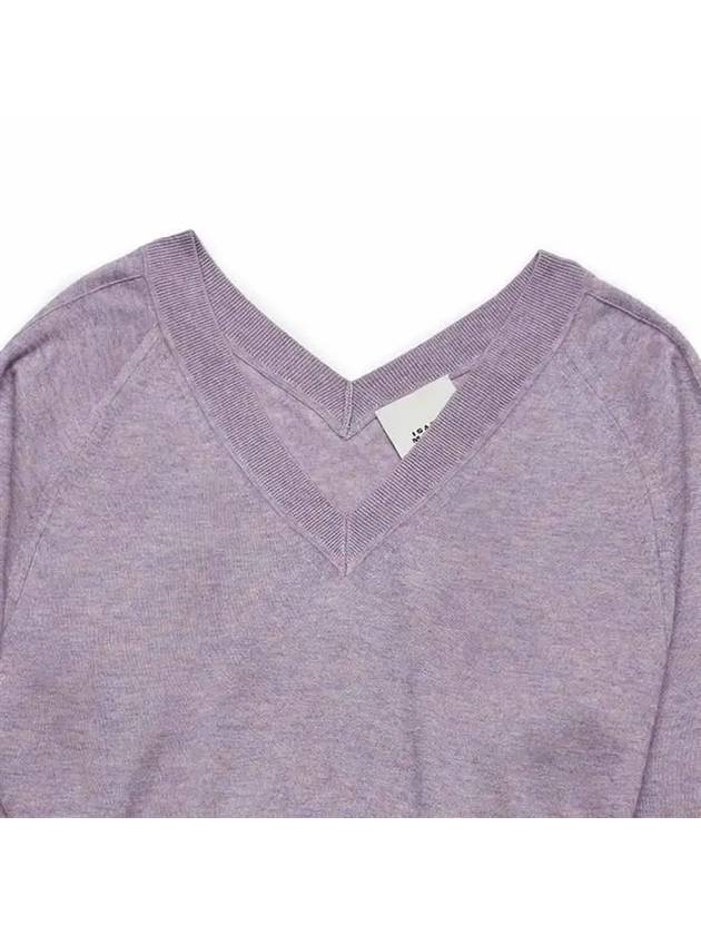 Milane Jumper V-Neck Knit Top Lilac - ISABEL MARANT - BALAAN 4