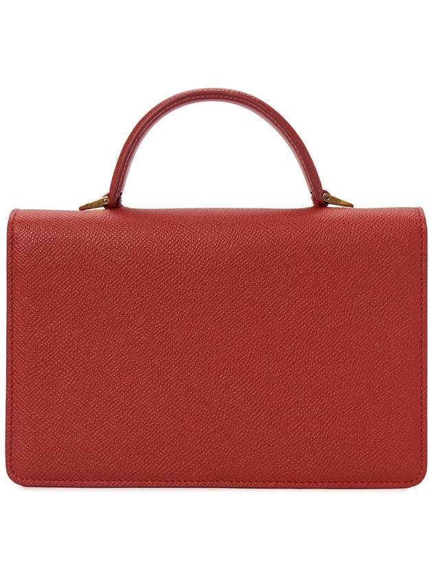 Women's Gancini Leather Mini Cross Bag Red - SALVATORE FERRAGAMO - BALAAN 5