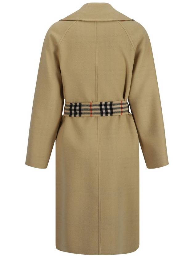 Check Reversible Tunbridge Wrap Wool Single Coat Flax - BURBERRY - BALAAN 4