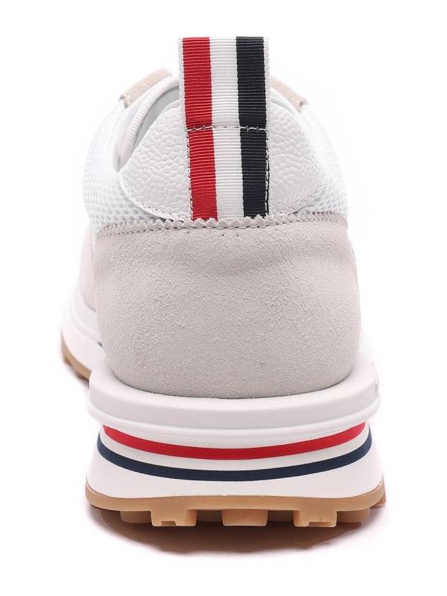 Fine Kid Suede Tech Runner White - THOM BROWNE - BALAAN 5