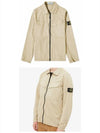 Wappen Patch Old Effect Zip-Up Jacket Beige - STONE ISLAND - BALAAN 5