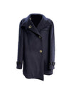 Women's Wool Peacoat Navy - ETRO - BALAAN 1