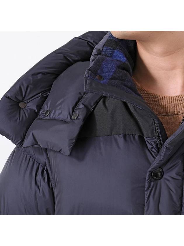 Detachable Sleeve Hooded Padding Navy - BURBERRY - BALAAN 9