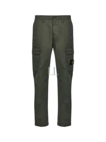 Compass Badge Gabardine Cargo Straight Pants Green - STONE ISLAND - BALAAN 2