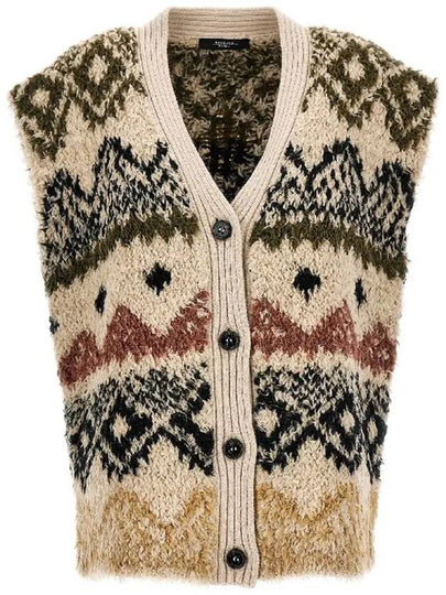 GIRO Jacquard Knit Vest Beige 2353560333 001 - MAX MARA - BALAAN 2