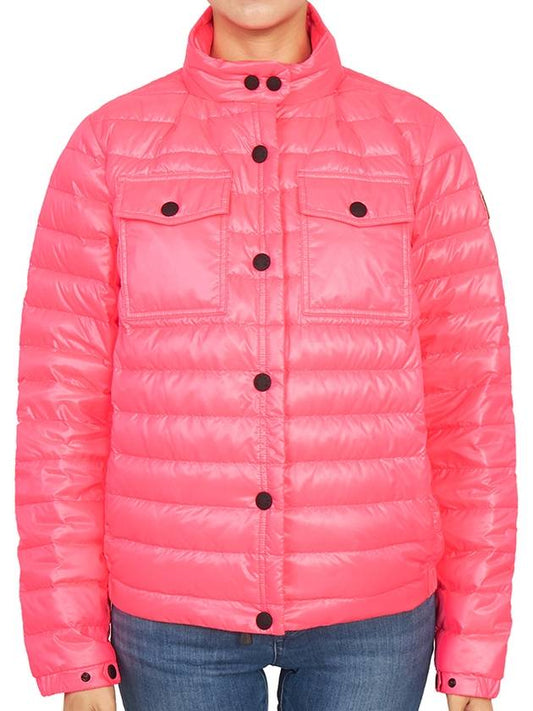 Women Vinzier Short Down Jacket Pink - MONCLER - BALAAN.