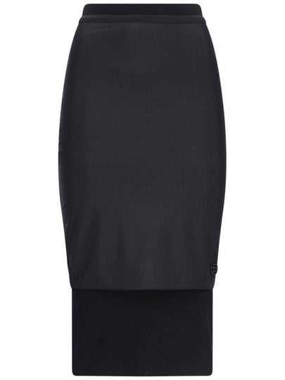 Stretch midi pencil skirt black - DIESEL - BALAAN 2