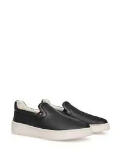 Raise Grained Leather Slip-Ons Black - BALLY - BALAAN 2