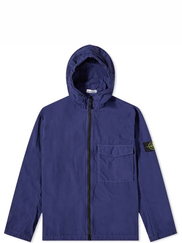 Men's Wappen Patch Naslan Pocket Hooded Jacket Navy - STONE ISLAND - BALAAN 2