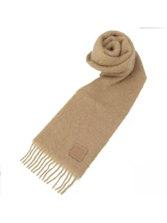 Anagram Fringe Mohair Scarf Brown - LOEWE - BALAAN 2