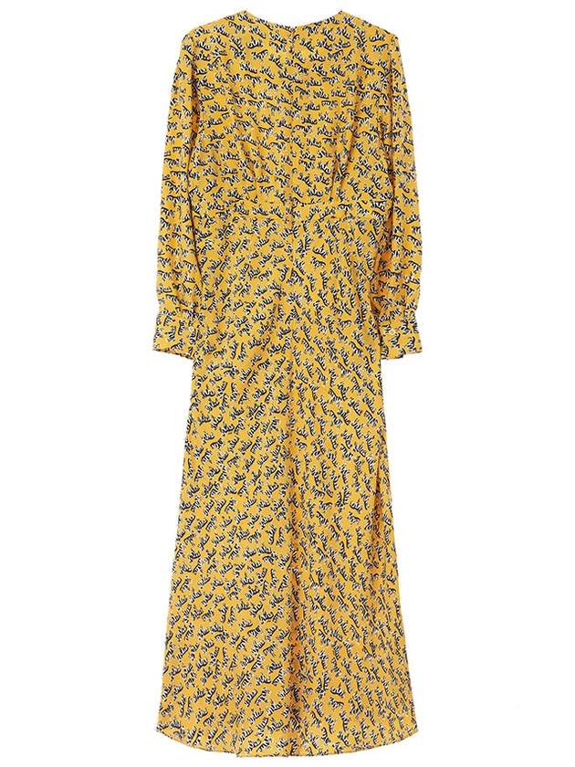 Women's Silk Sandro Long Dress Yellow - RS9SEOUL - BALAAN 3