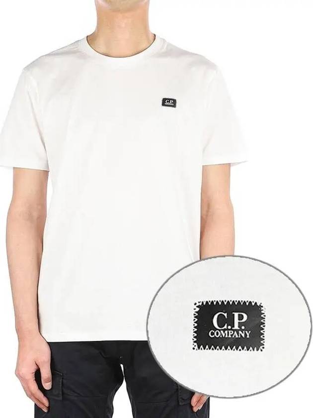 Logo Cotton Short Sleeve T-Shirt White - CP COMPANY - BALAAN 2