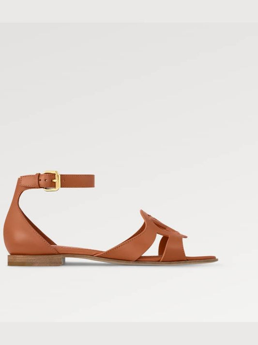 LV Isola Flat Sandals Cognac Brown - LOUIS VUITTON - BALAAN 1