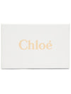 Sense Embroidered Logo Calfskin Card Wallet Brown - CHLOE - BALAAN 7