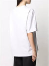 Heart Technical Logo Patch Heavy Short Sleeve T-Shirt White - AMI - BALAAN 6