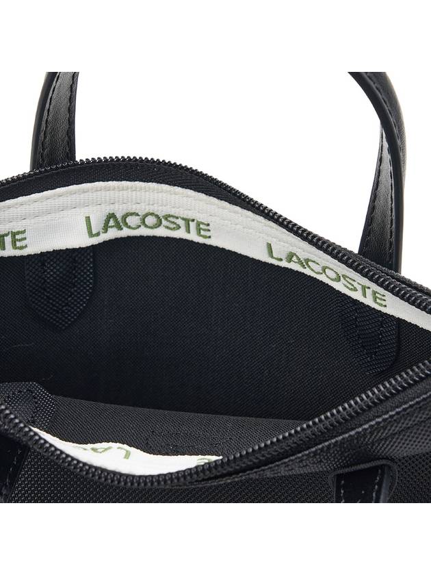 Coated Canvas Mini Tote Bag Black - LACOSTE - BALAAN 11