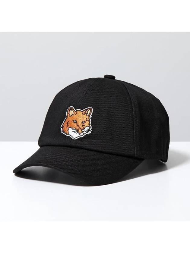 Large Fox Head 6P Ball Cap Black - MAISON KITSUNE - BALAAN 2