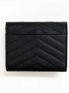 Matelasse Monogram Quilting Flap Half Wallet Black - SAINT LAURENT - BALAAN 3