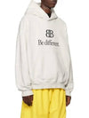 BB Logo Print Hoodie Cream - BALENCIAGA - BALAAN 4